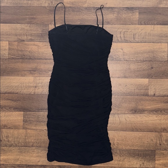 Betsey Johnson New York Size Large Dress Floral Detail Vintage Ruched Overlay - Picture 14 of 14